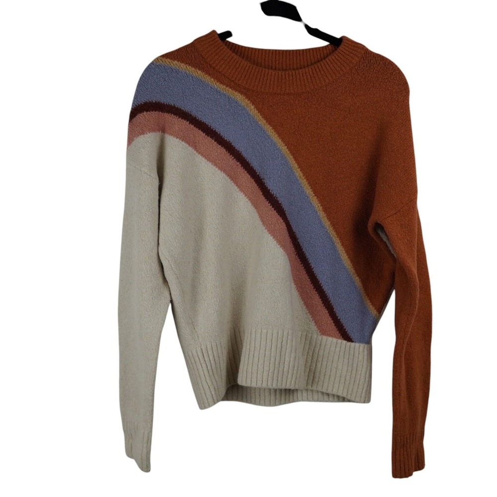 Madewell Striped Lyford Merino‎ Wool Pullover Sweater Size M